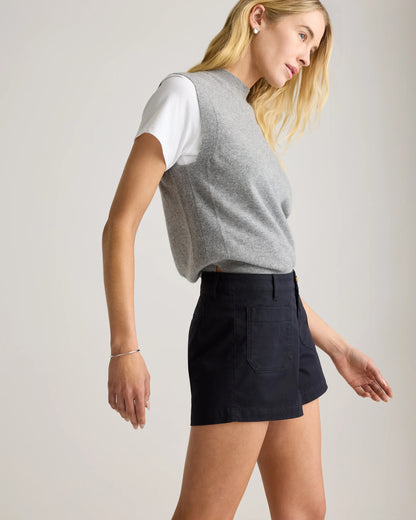 Stretch Cotton Chino Patch Pocket Shorts - 0 / Frost