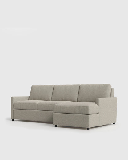 Brennan Chaise Sectional in Performance Basketweave - Right Arm / Flax