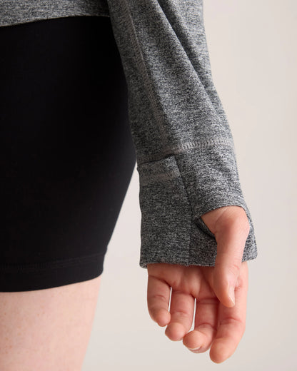 Ultra-Soft Slim Fit Hooded Jacket - XS / Heather Black