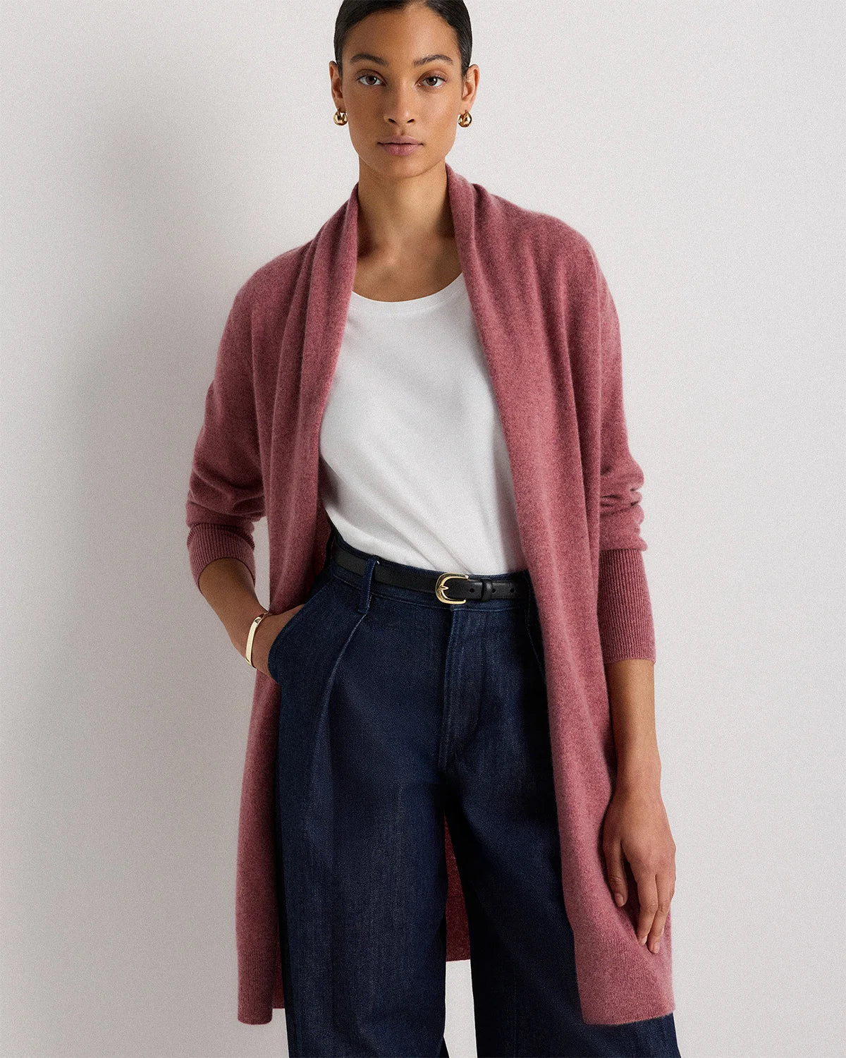 Mongolian Cashmere Duster Cardigan Sweater - XS / Oatmeal