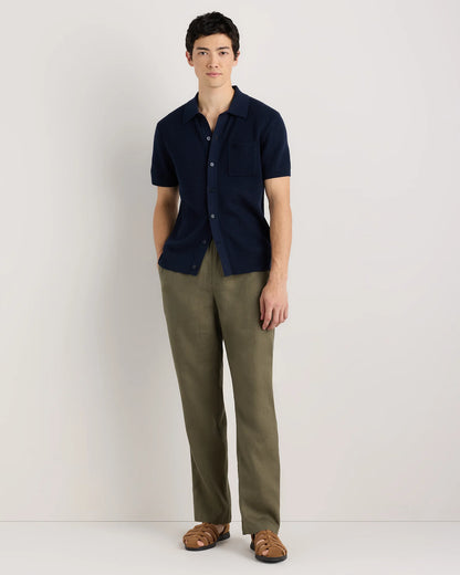 100% European Linen Pants - S / Bayberry Olive