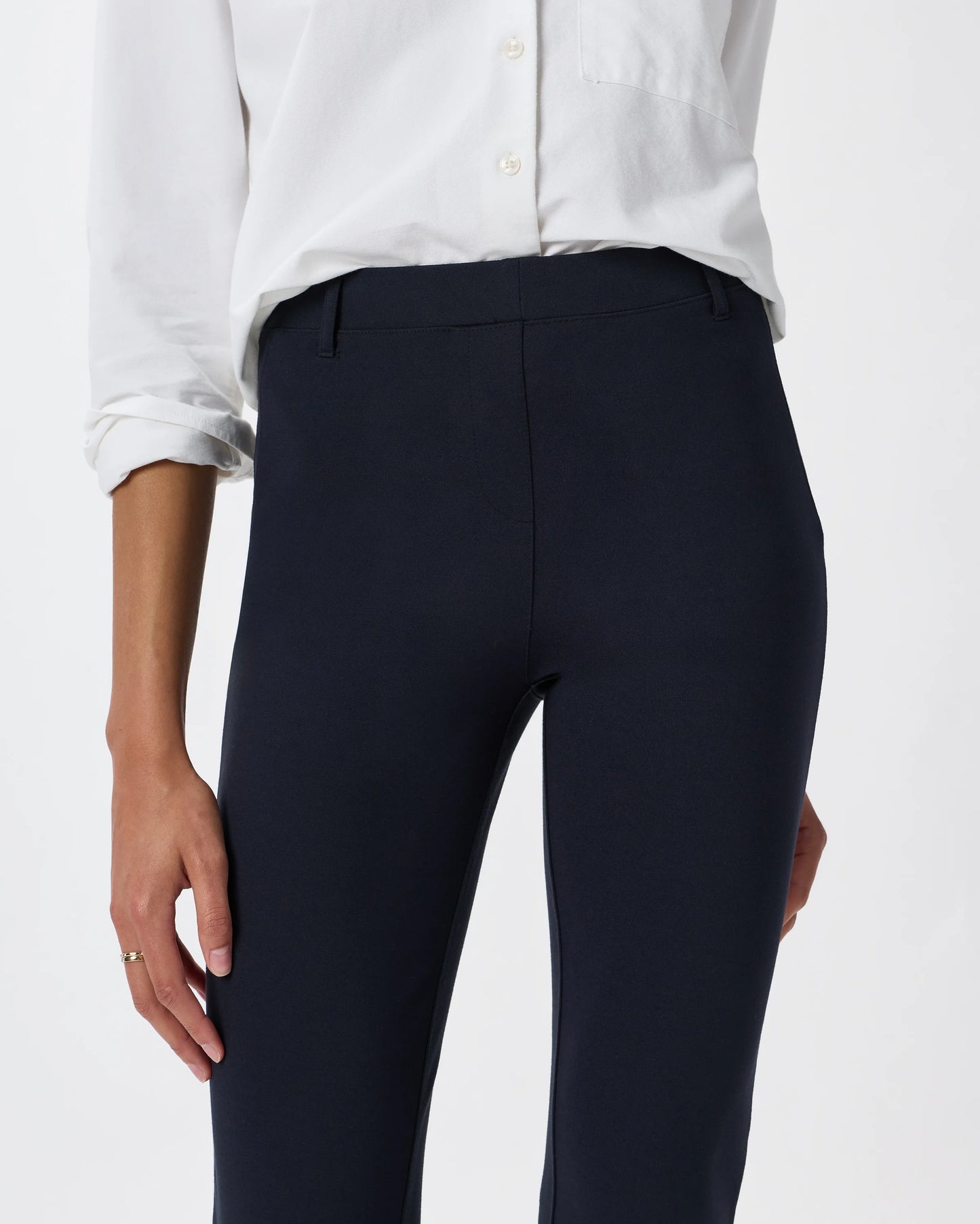 Ultra-Stretch Ponte Straight Leg Pants - XS / Morel Grey