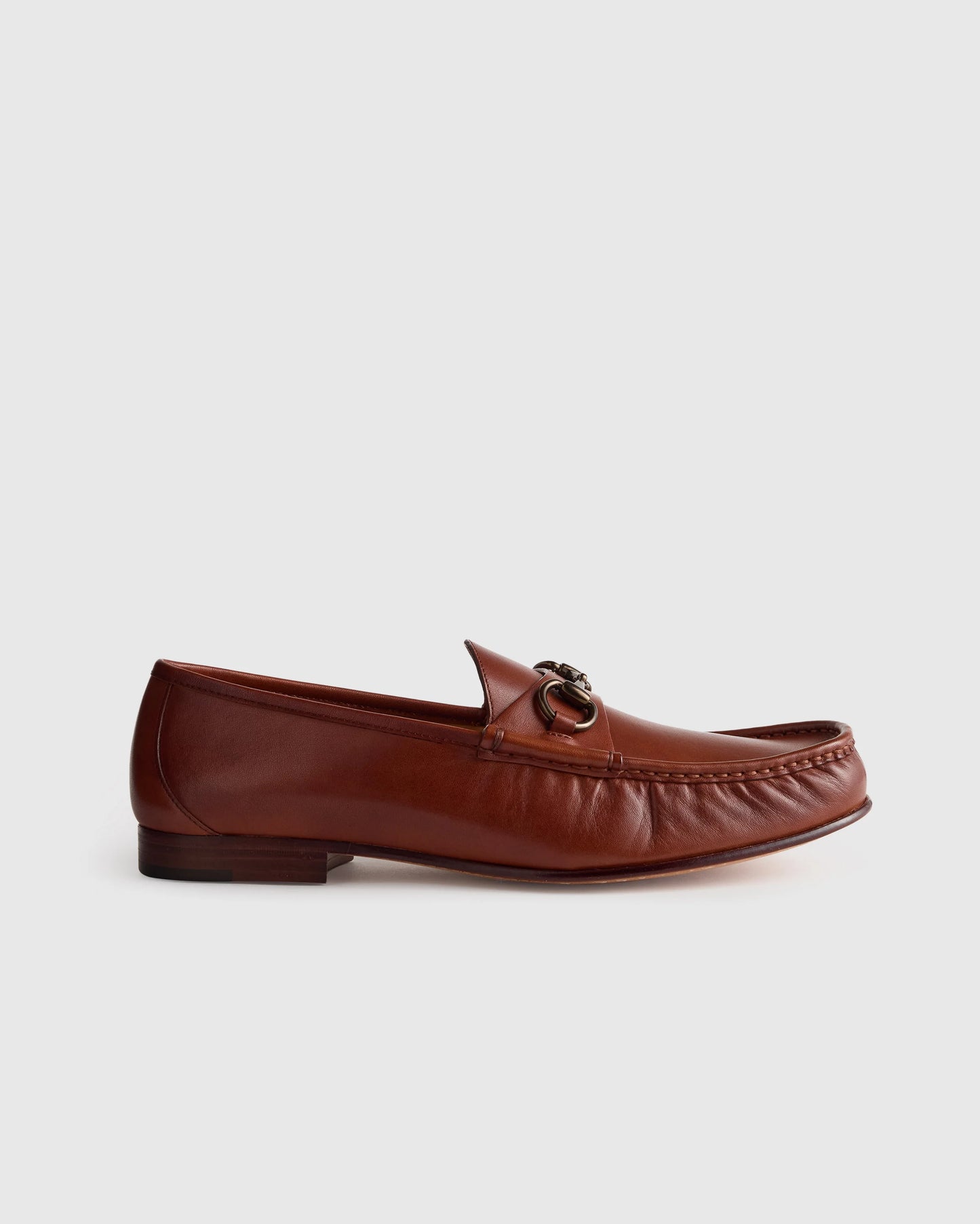 Calfskin Leather Horsebit Loafer - 7 / Tan