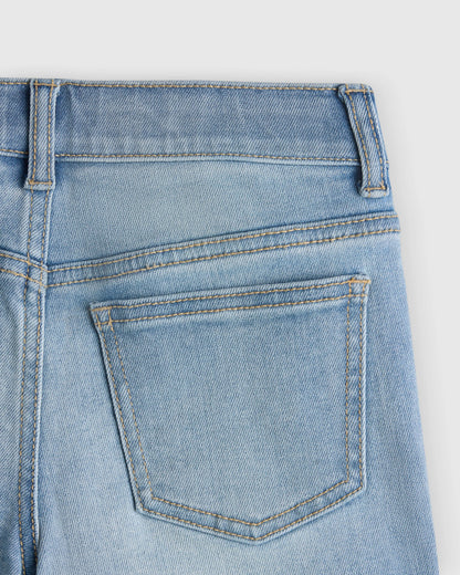 Girls Stretch Denim Short - 6 / Medium Wash
