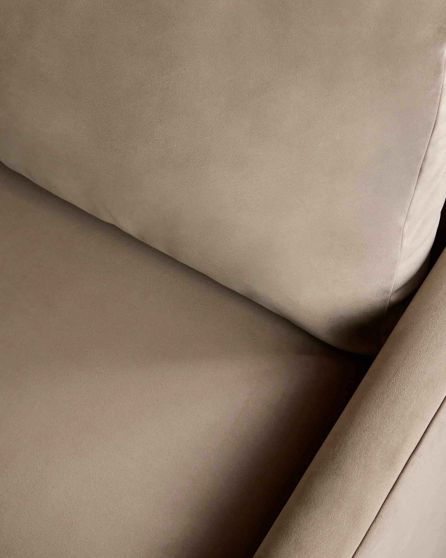 Brennan Sofa in Performance Velvet - 7ft / Taupe