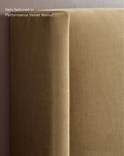 Wingback Bed in Performance Velvet - Full / Butterscotch