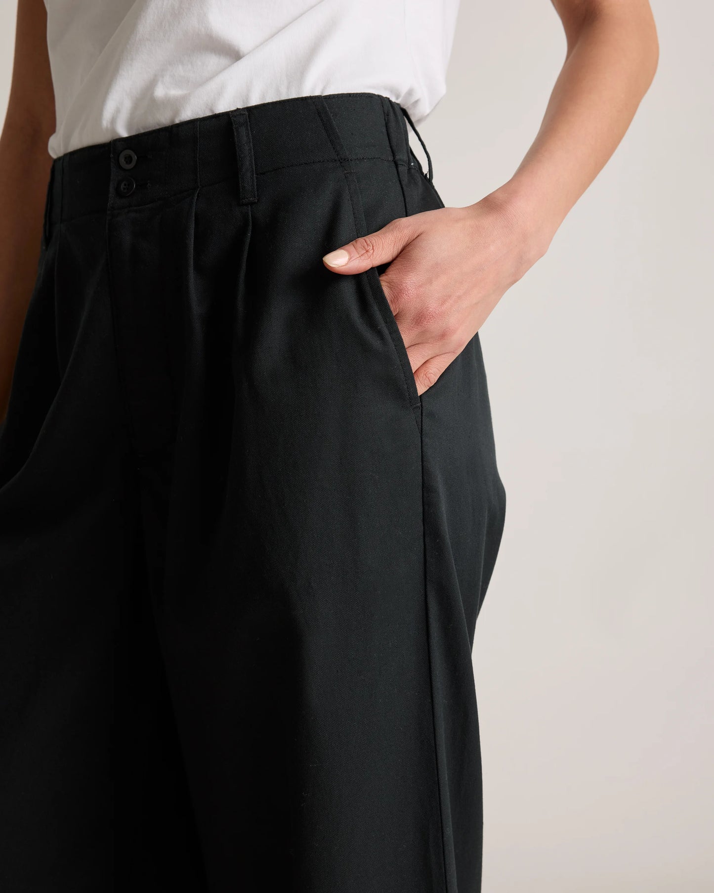 Drapey Twill Pleated Trouser - 0 / Baywood