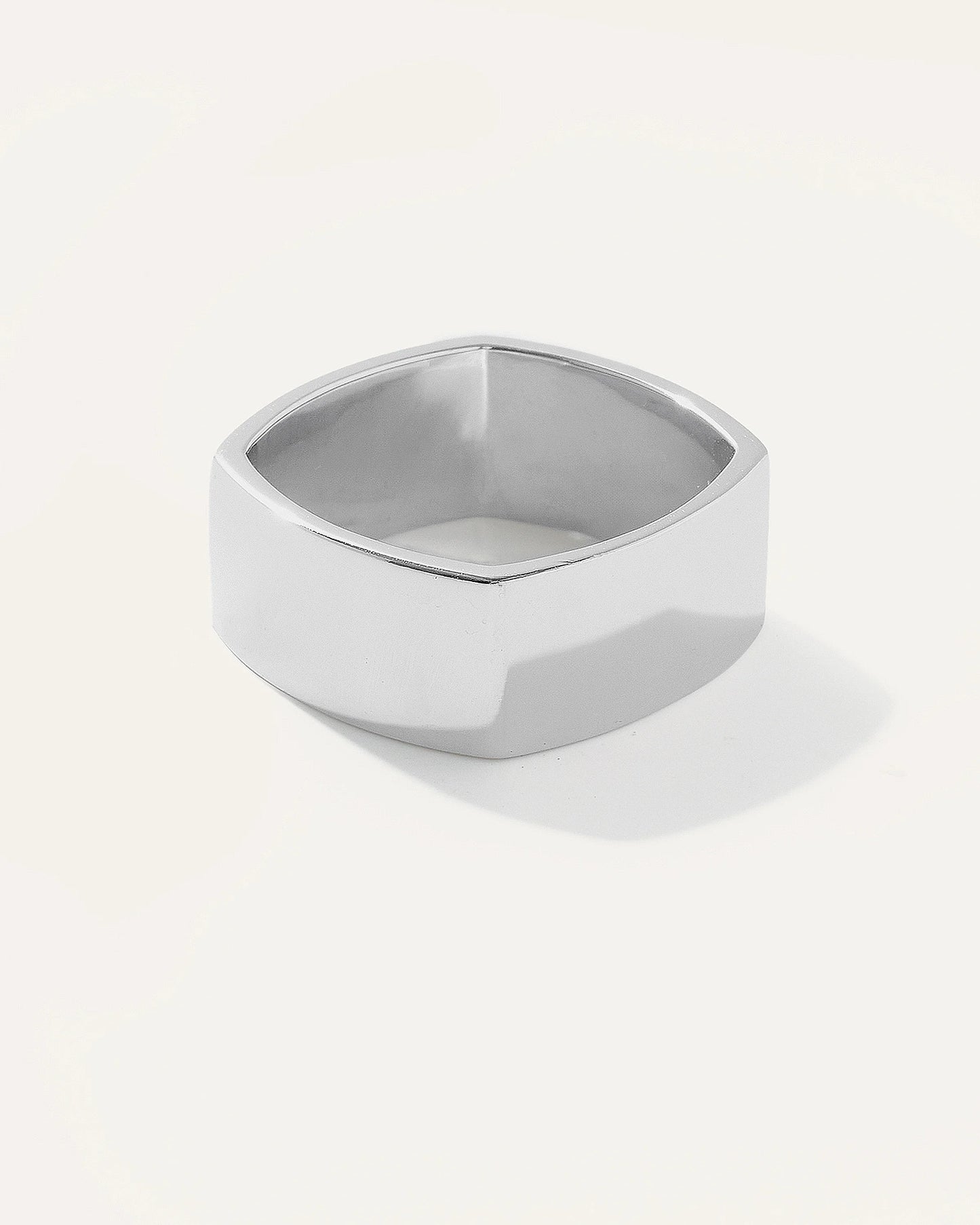 Silver Square Cigar Band Ring - 7 / Sterling Silver