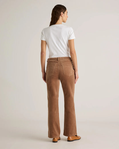Organic Stretch Corduroy Flare Pants - 0 / Black