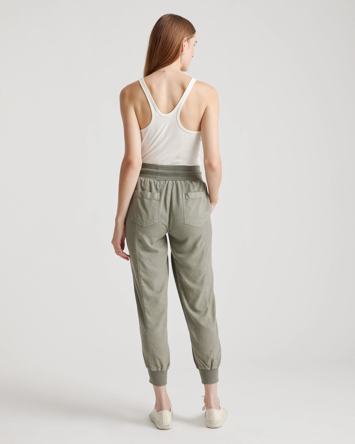 Vintage Wash Tencel Utility Jogger - XS / Olive
