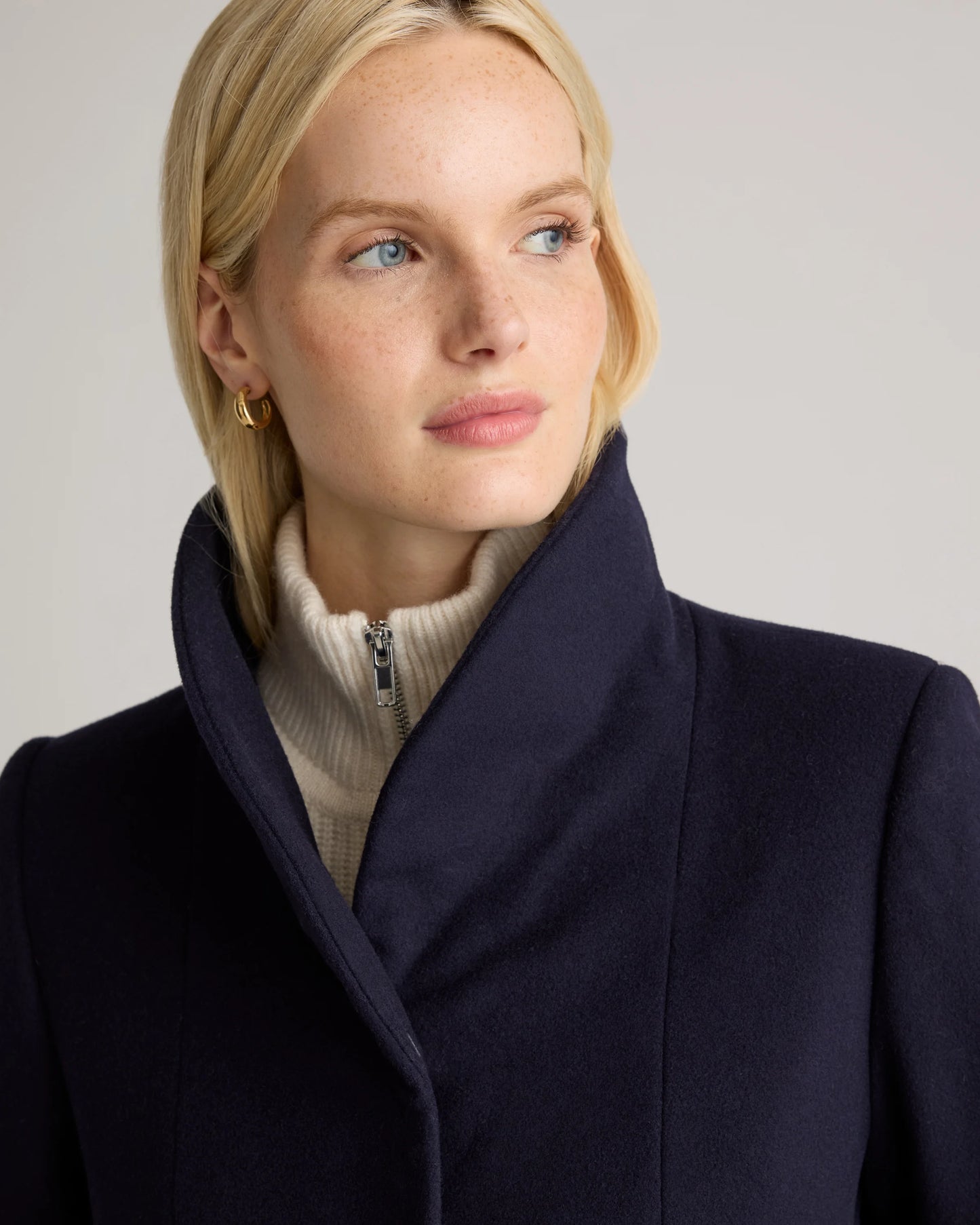 Italian Wool Cocoon Coat - XS / Black