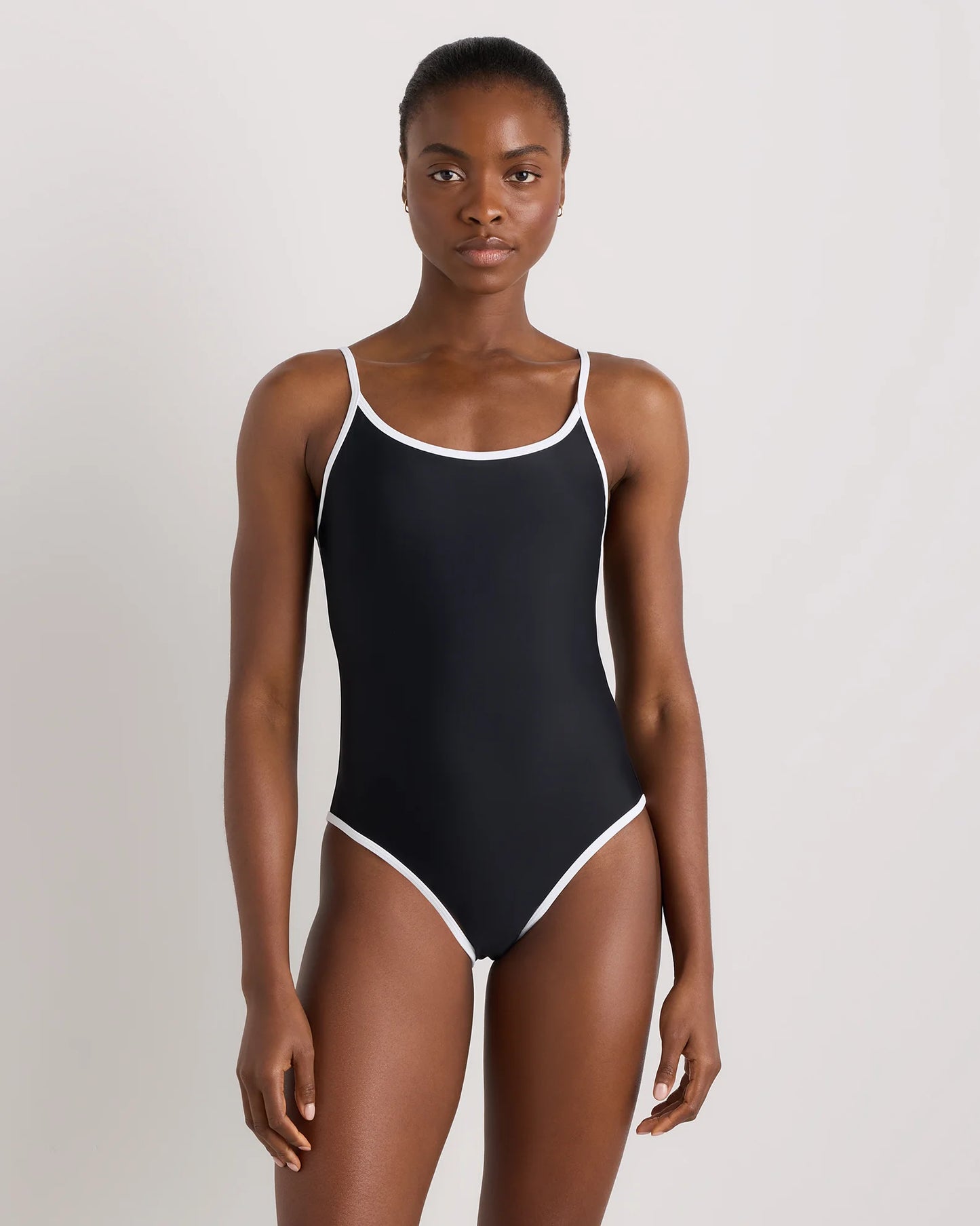 Italian Cami One-Piece Swimsuit - XS / Black
