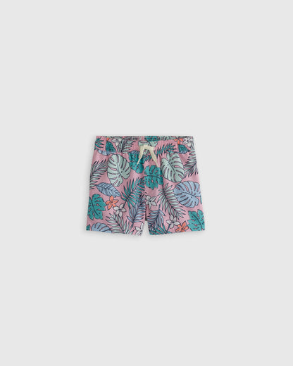 Sunsafe Rash Guard, Swim Trunks & Hat Set - 0-3M / Palms
