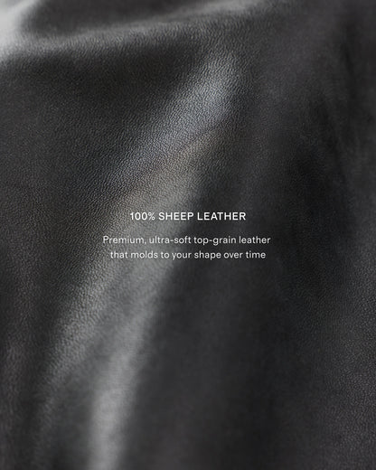 100% Leather Oversized Bomber Jacket - XS / Rich Brown