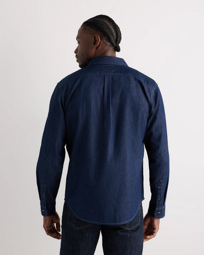 Heritage Washed Denim Shirt - S / Dark Wash