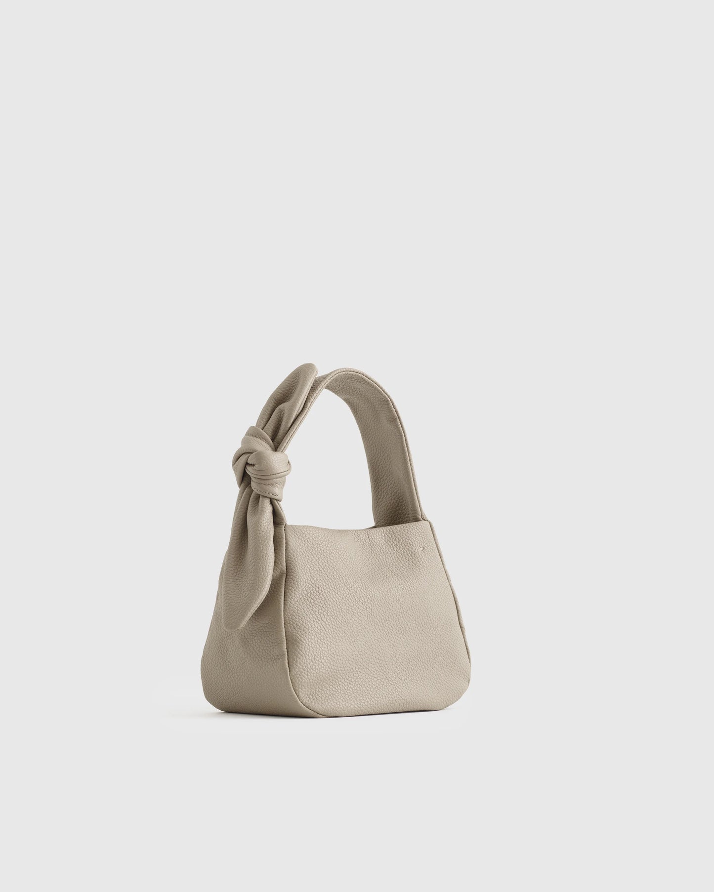 Italian Leather Mini Bow Bag - One Size / Taupe