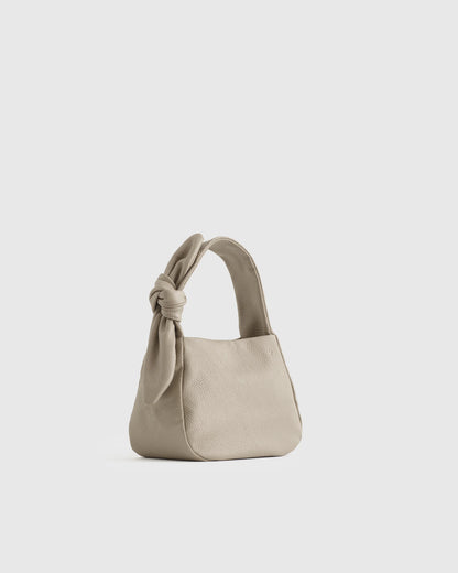 Italian Leather Mini Bow Bag - One Size / Taupe
