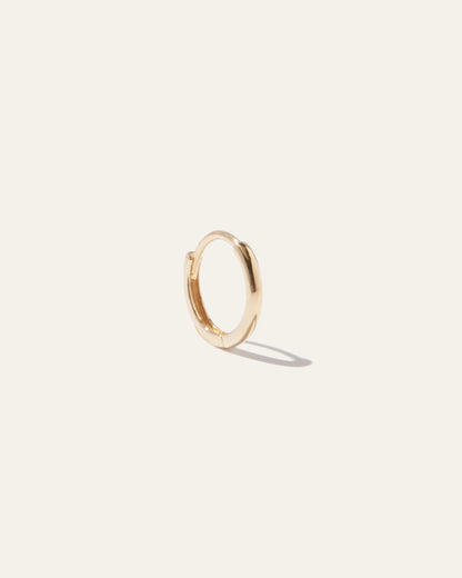 14K Gold Second Piercing Tiny Huggie - Single - One Size / Yellow Gold
