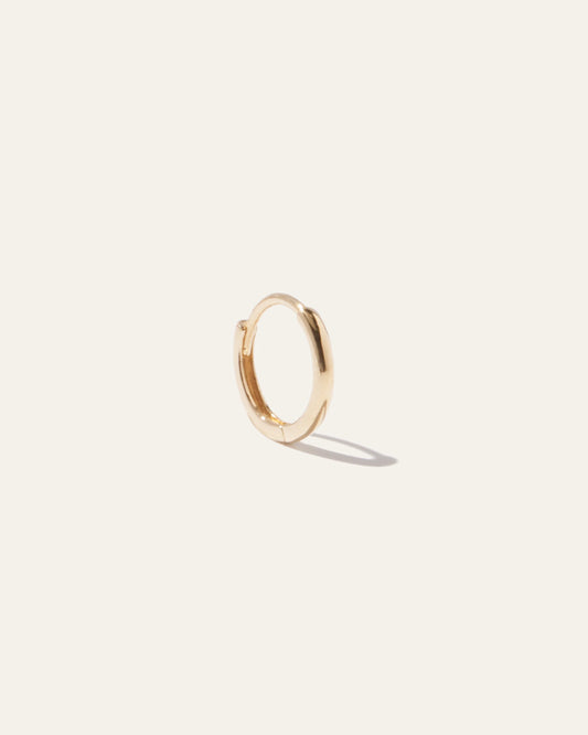 14K Gold Second Piercing Tiny Huggie - Single - One Size / Yellow Gold