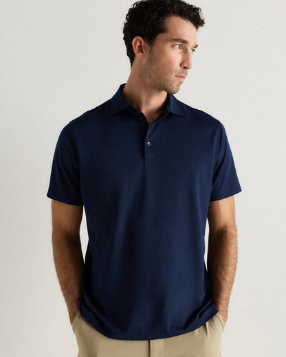 Performance Mesh Golf Polo - S / Navy
