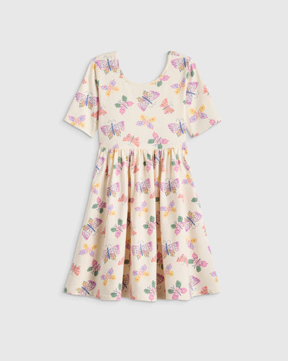 Organic Cotton Skater Dress - 6 / Sweet Cherries