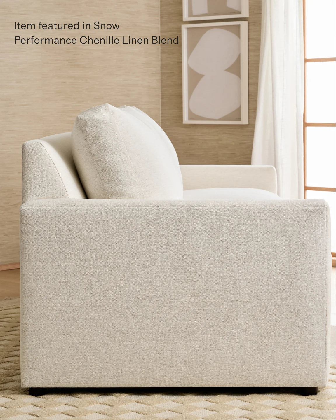 Brennan L Sectional in Performance Basketweave - 99x99 / Flax