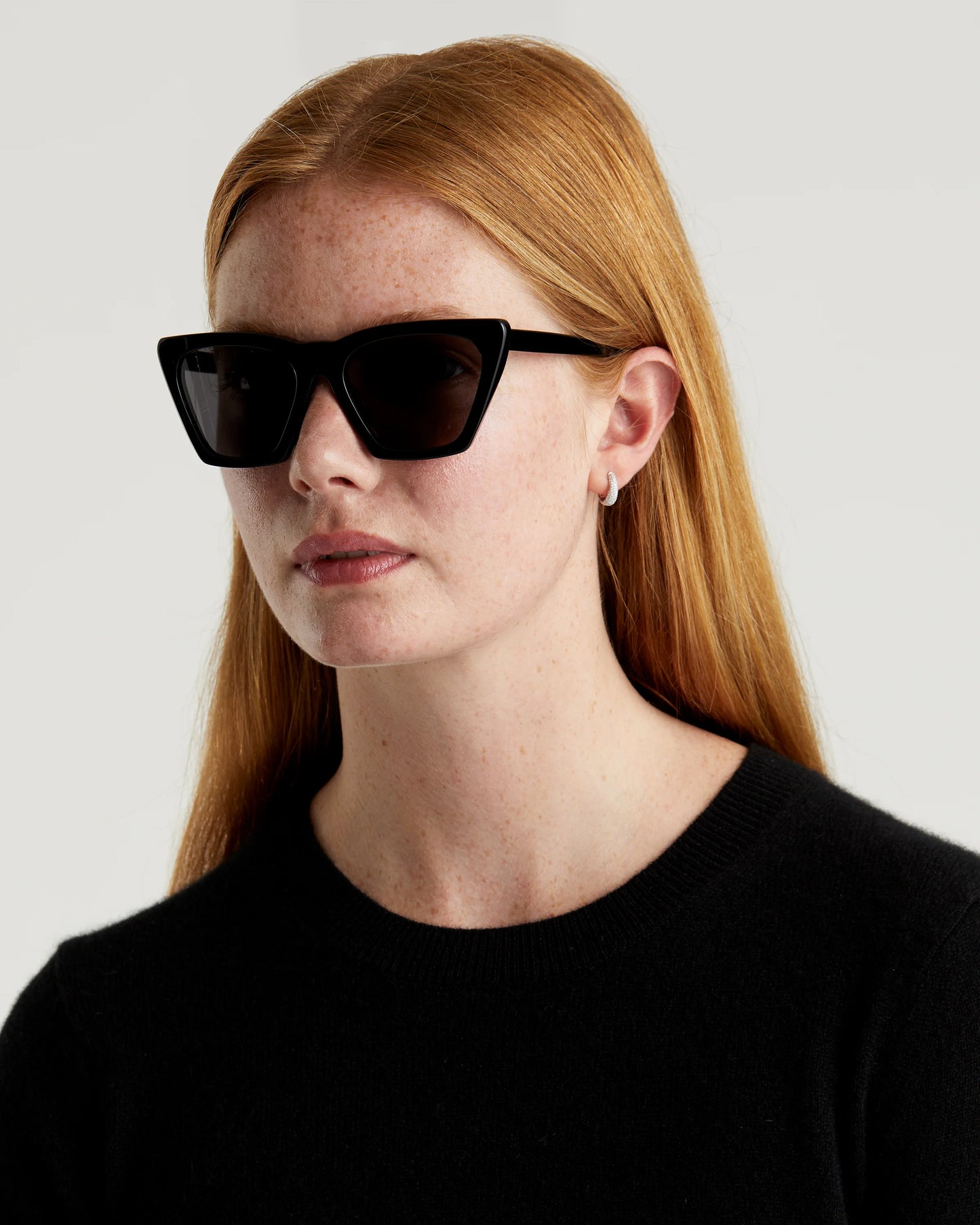 Andy Polarized Acetate Sunglasses - One Size / Black with Grey lens