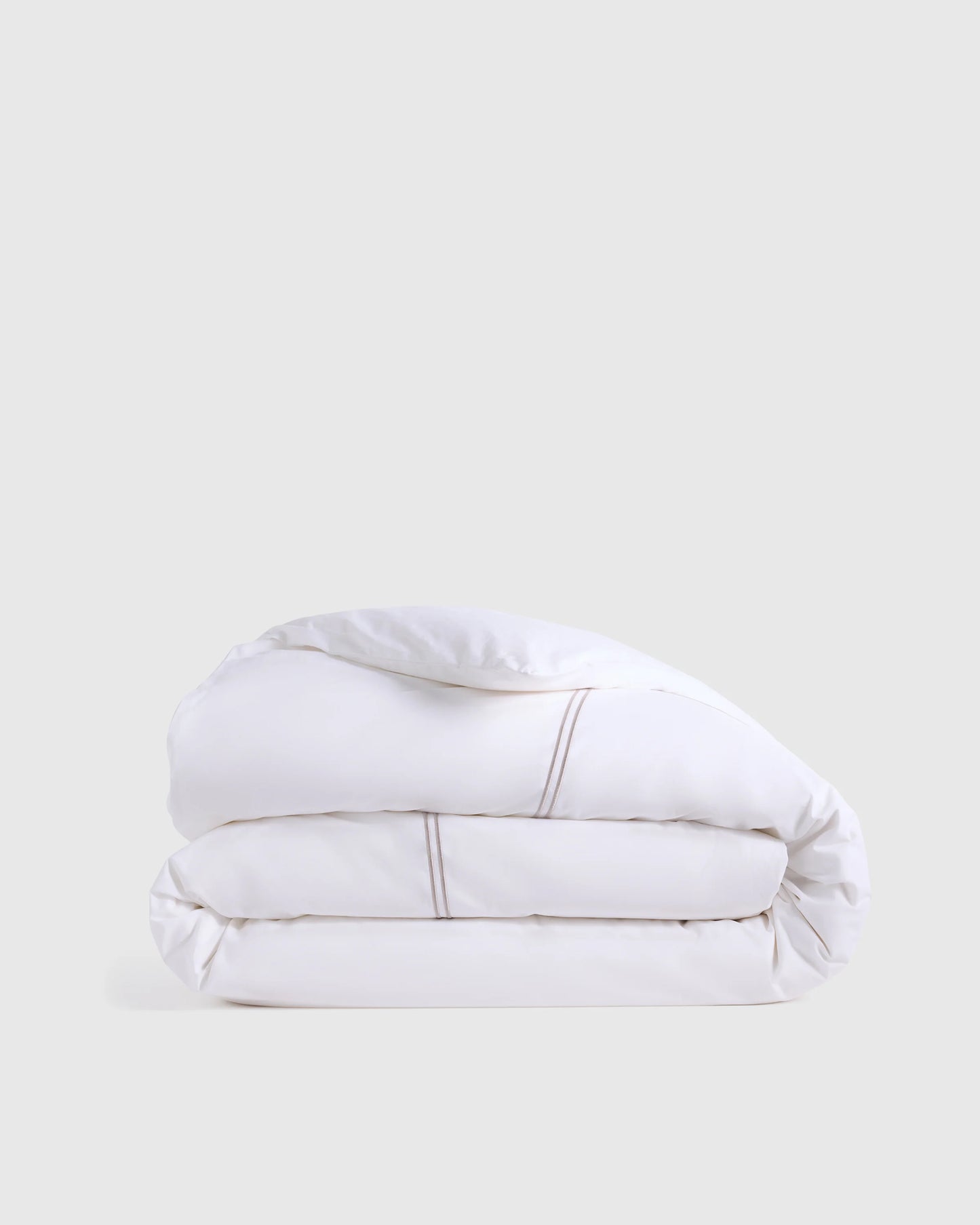Organic Crisp Percale Duvet Cover - Twin / Ivory