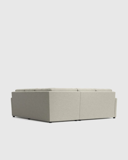 Brennan L Sectional in Performance Basketweave - 99x99 / Flax