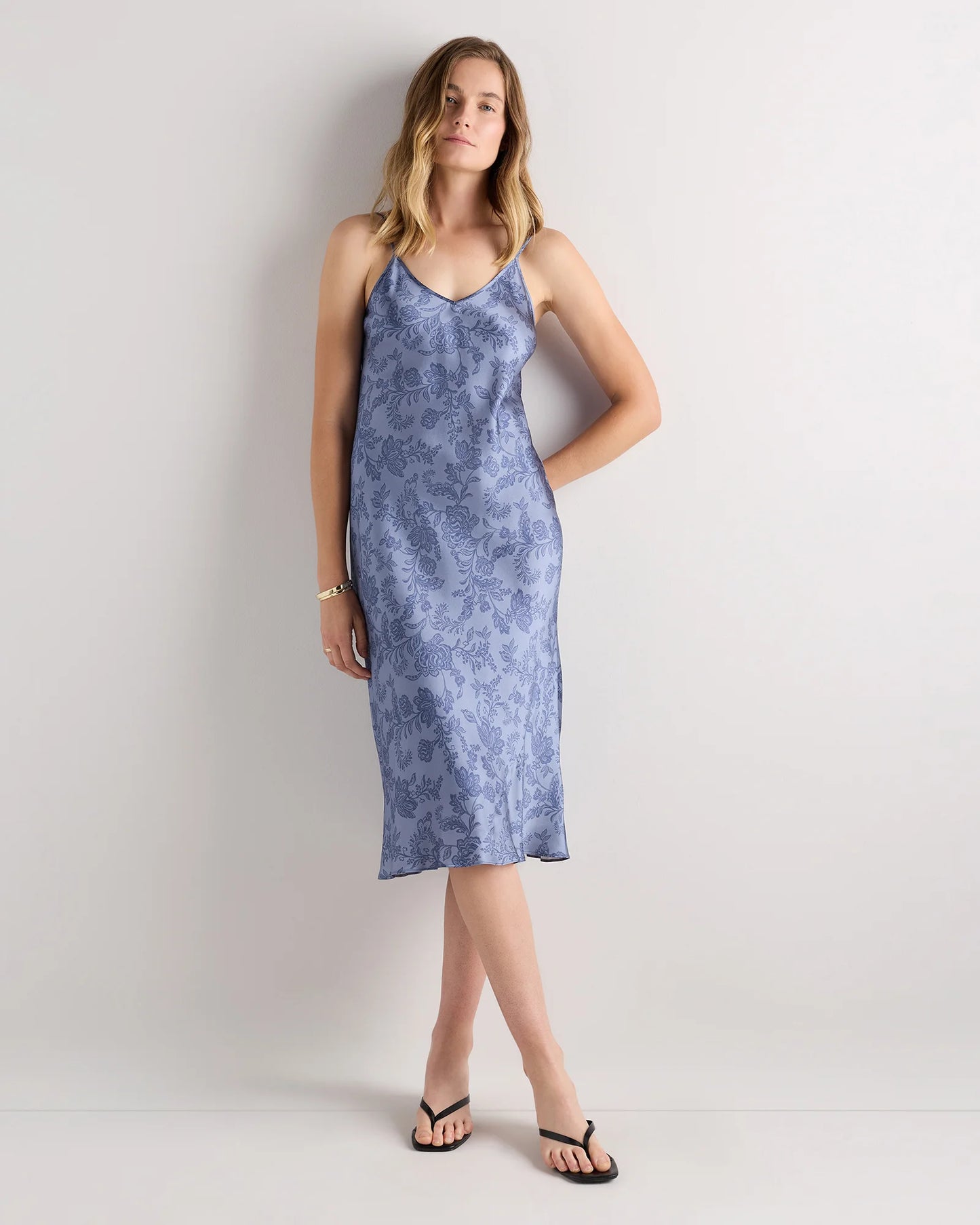 100% Washable Silk Slip Dress - XS / Black