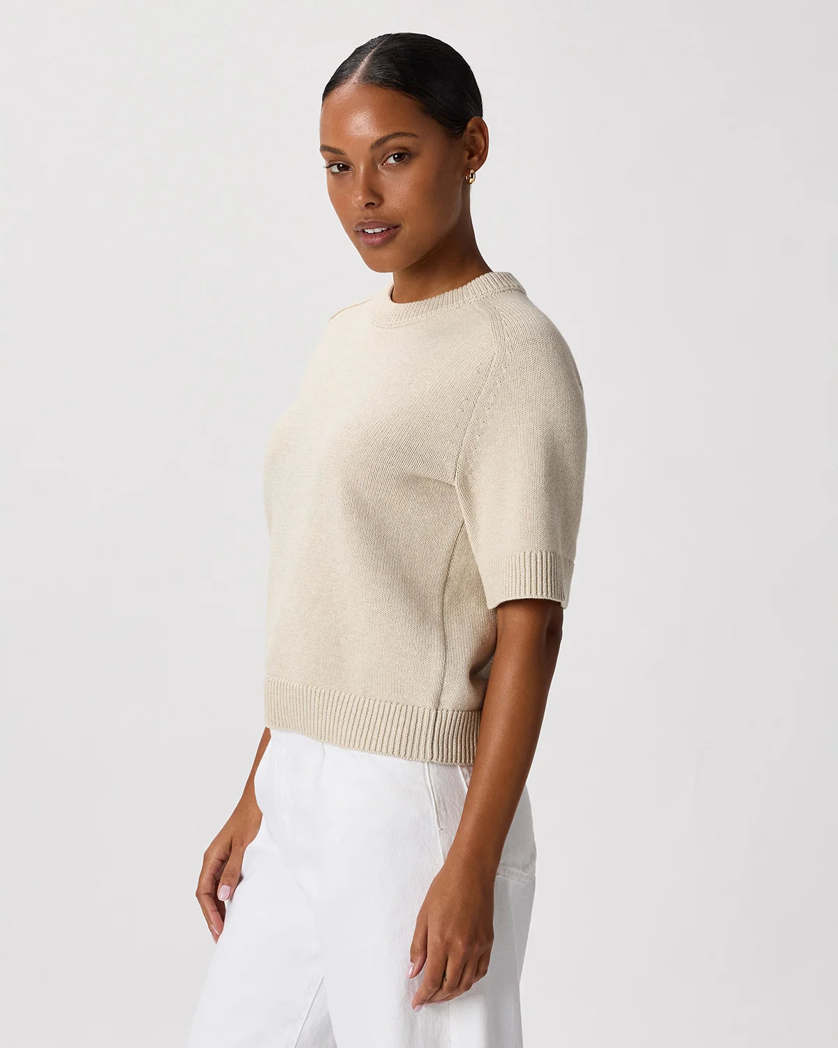 100% Organic Cotton Sweater Tee - XS / Navy