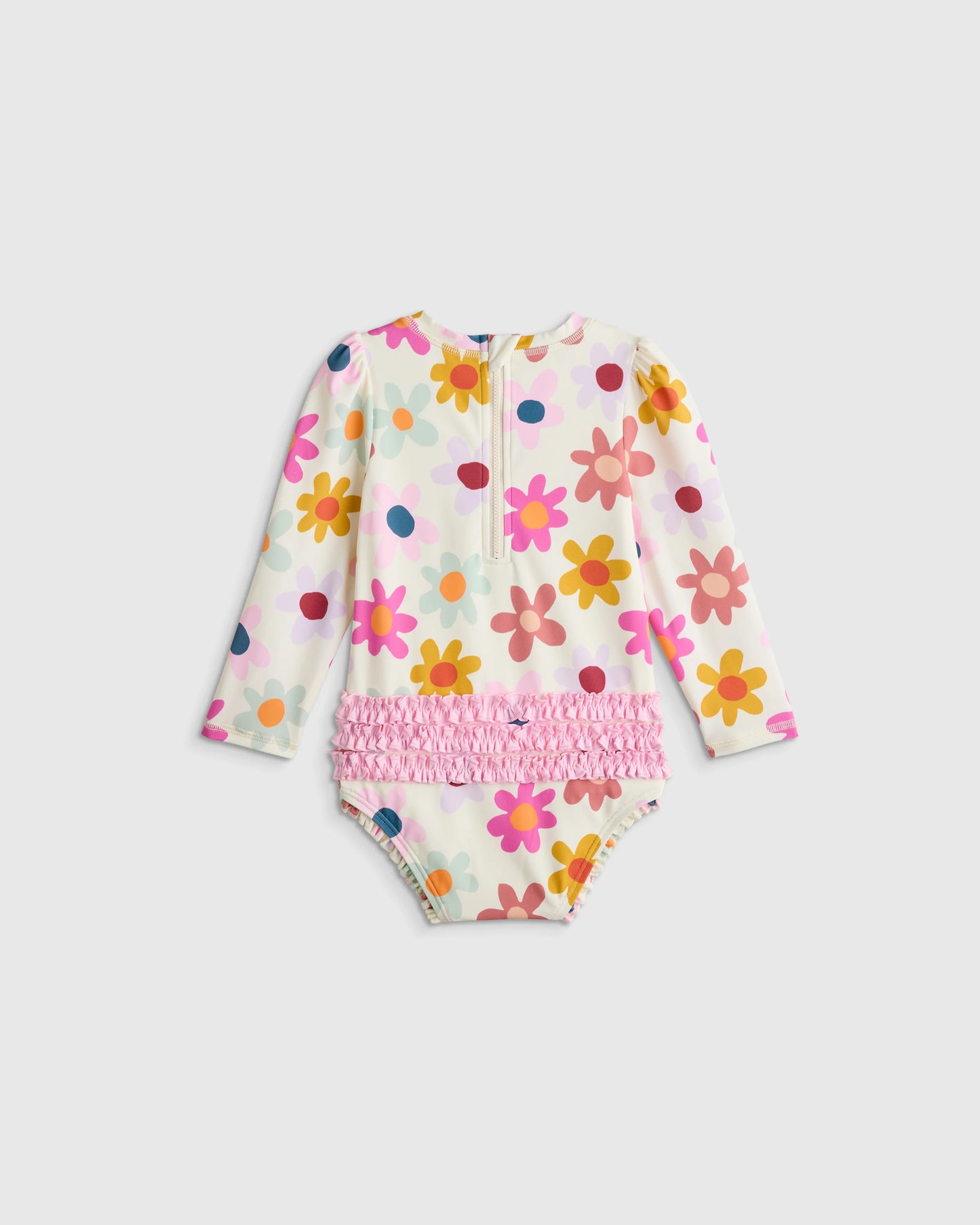 Long Sleeve Tie One-Piece Swimsuit - 2T / Soft Ditsy Floral