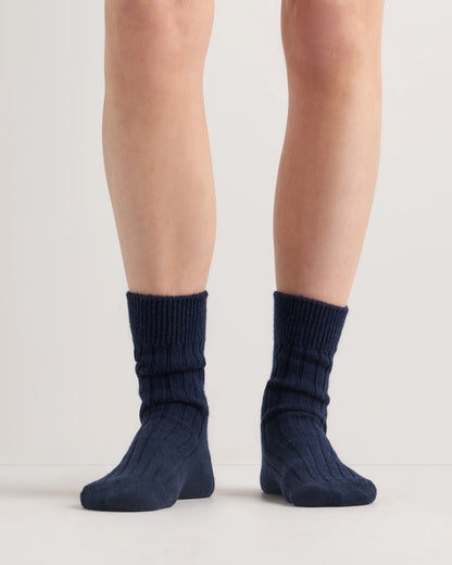 Merino Cashmere Blend Ribbed Crew Sock (3-Pack) - S / Solid Neutral Multi Pack