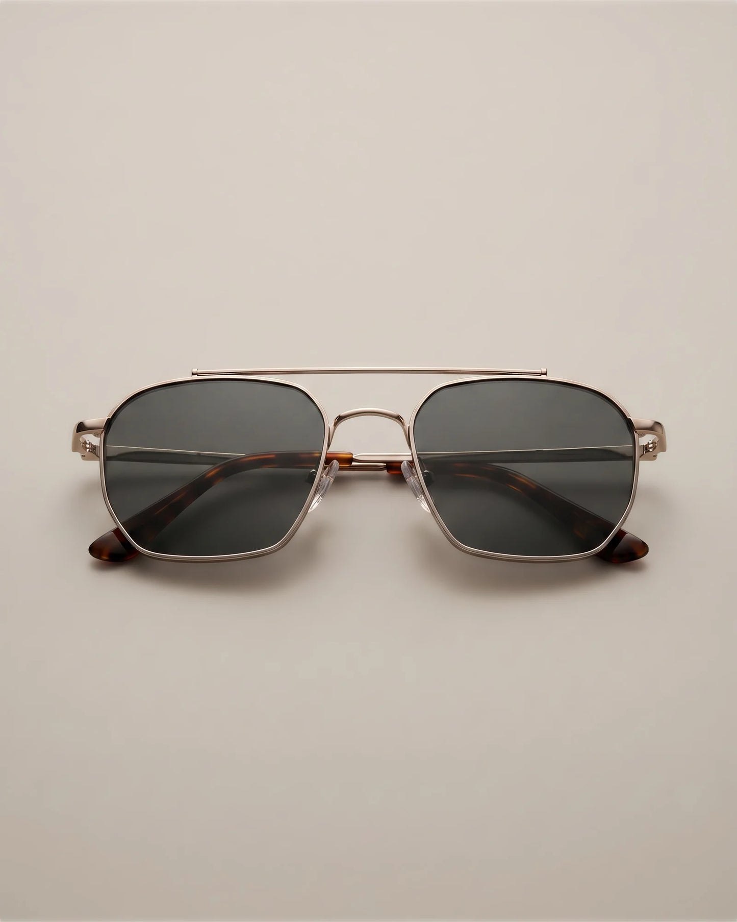Baja Polarized Stainless Steel Sunglasses - One Size / Silver with Green lens