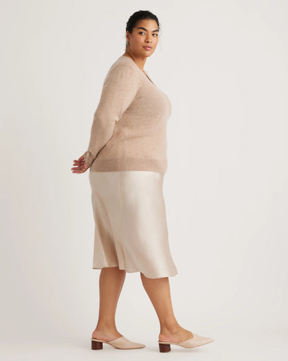 100% Washable Silk Skirt - 1X / Wine Tasting Red