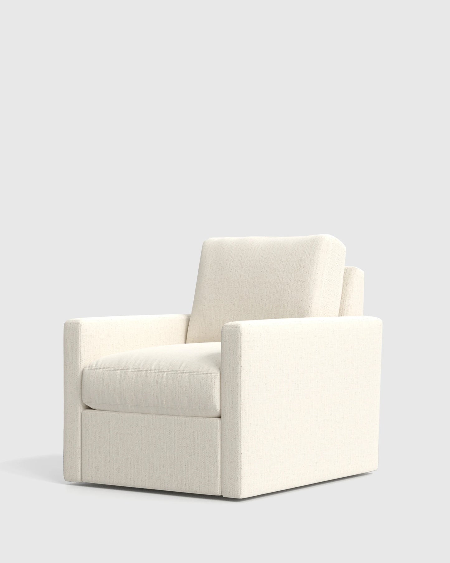 Brennan Swivel Chair in Performance Chenille Linen Blend - 32" / Slate