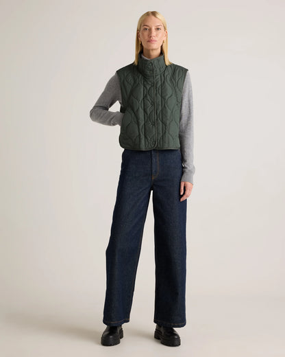 Featherless Quilted Puffer Vest - XS / Verdant Pine
