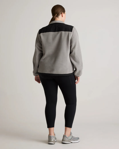 Polar Fleece Full-Zip Jacket - XS / Gravel/Bold Black
