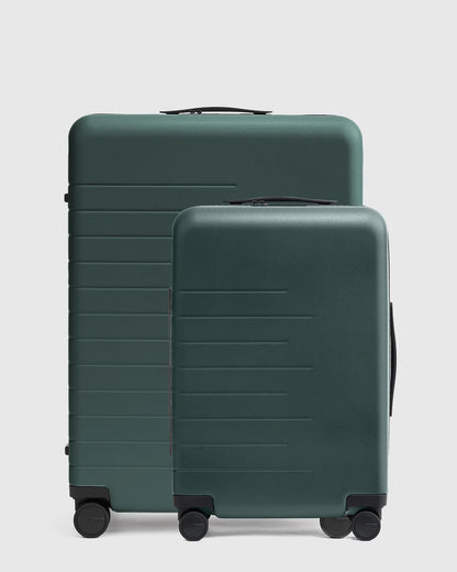 Carry-On & Large Check-In Suitcase Set - One Size / Dark Green