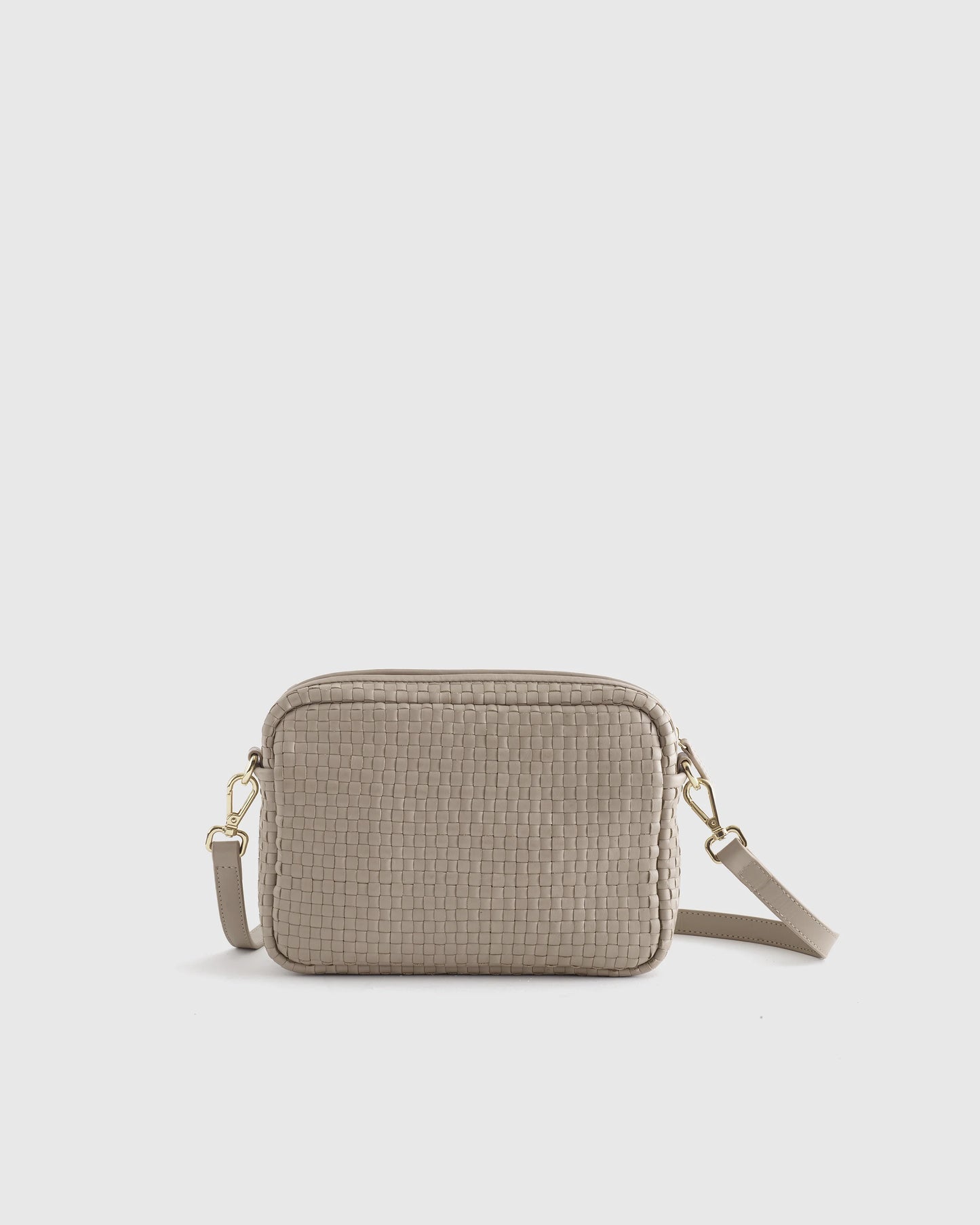 Italian Leather Handwoven Crossbody - One Size / Cognac