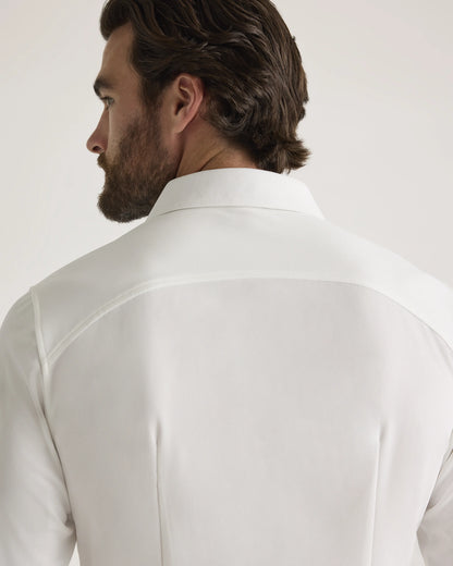 Commuter Stretch Pique Long Sleeve Button Down - XS / Dark Coal
