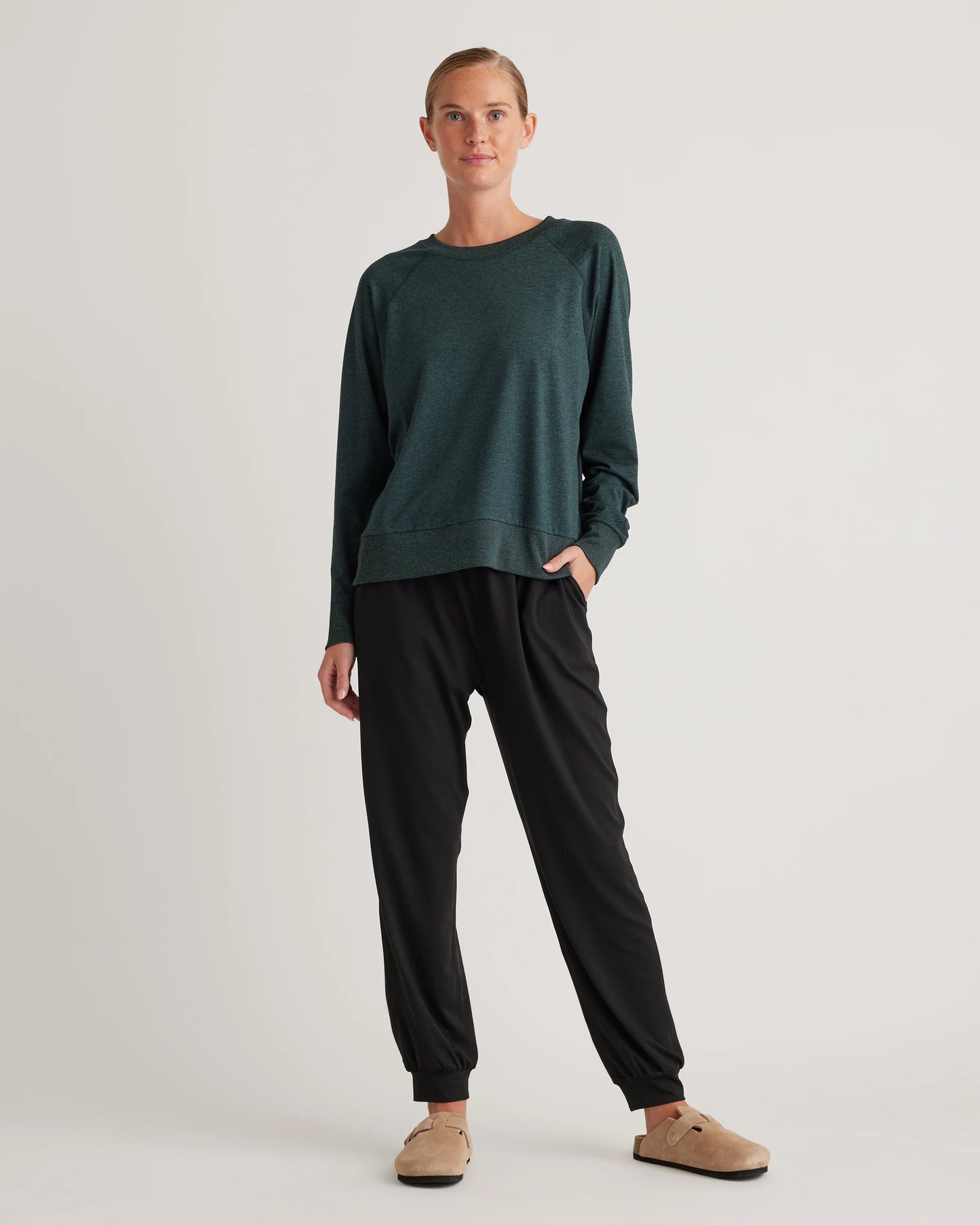 Flowknit Pullover Crew - XS / Heather Deep Navy