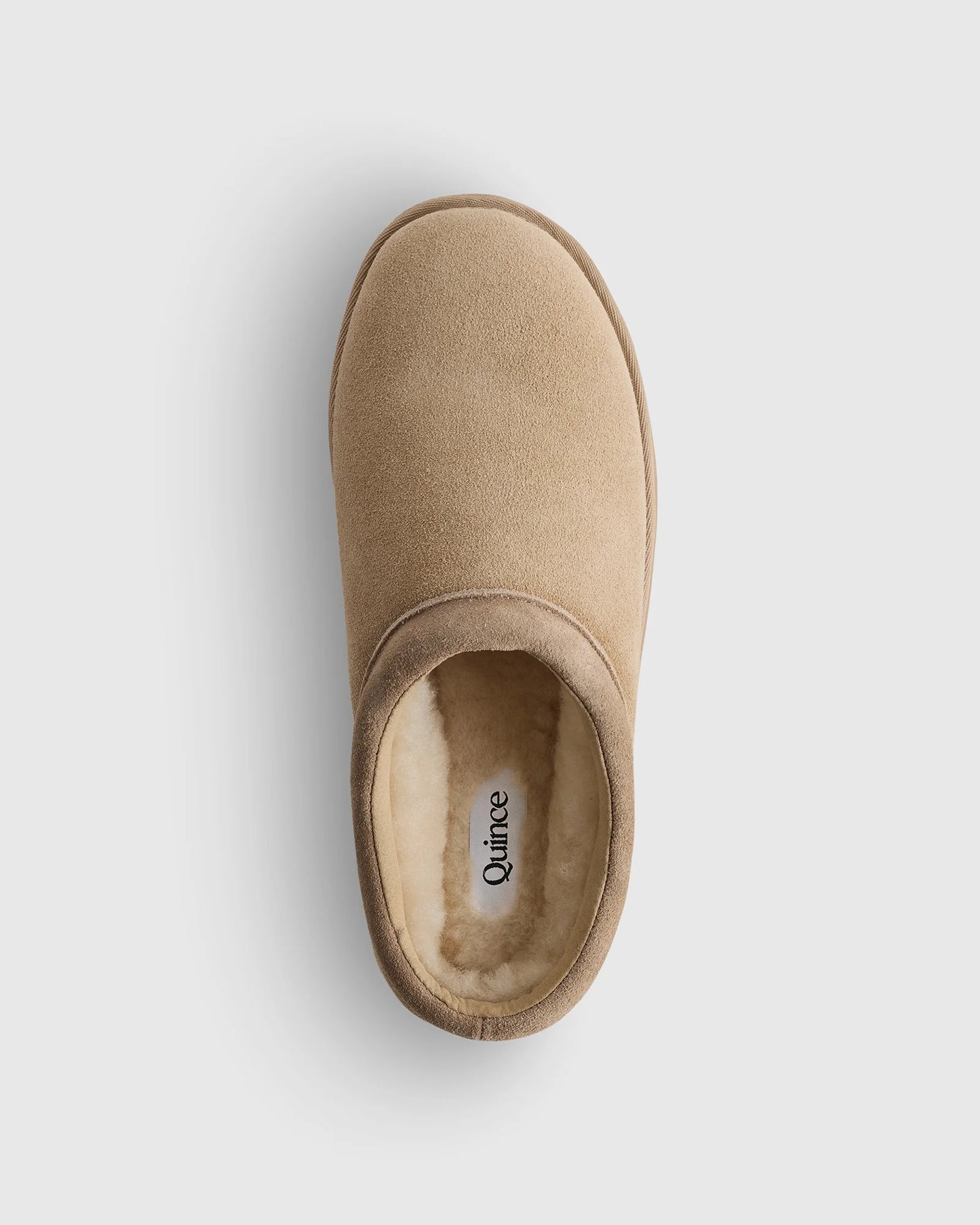 Australian Shearling Platform Clog Slipper - 5 / Pecan