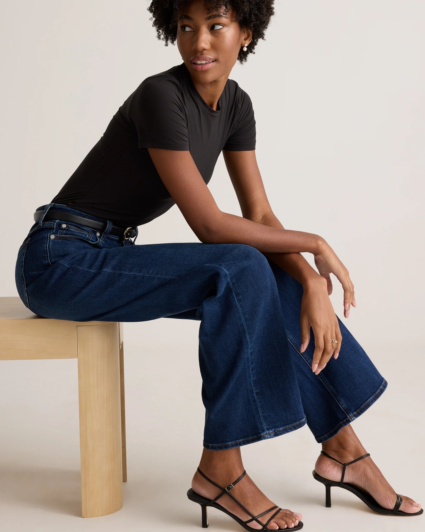Bella Stretch Wide Leg Jeans - 24 / Frosted Blue