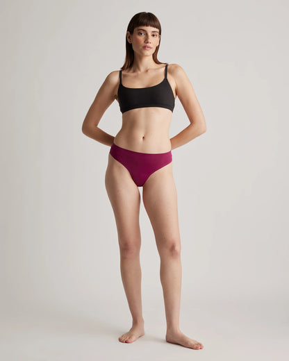 Invisible Bonded Thong (6-Pack) - XS / Plum