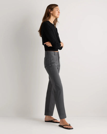 French Terry Wide Leg Pants - 0 / Deep Navy