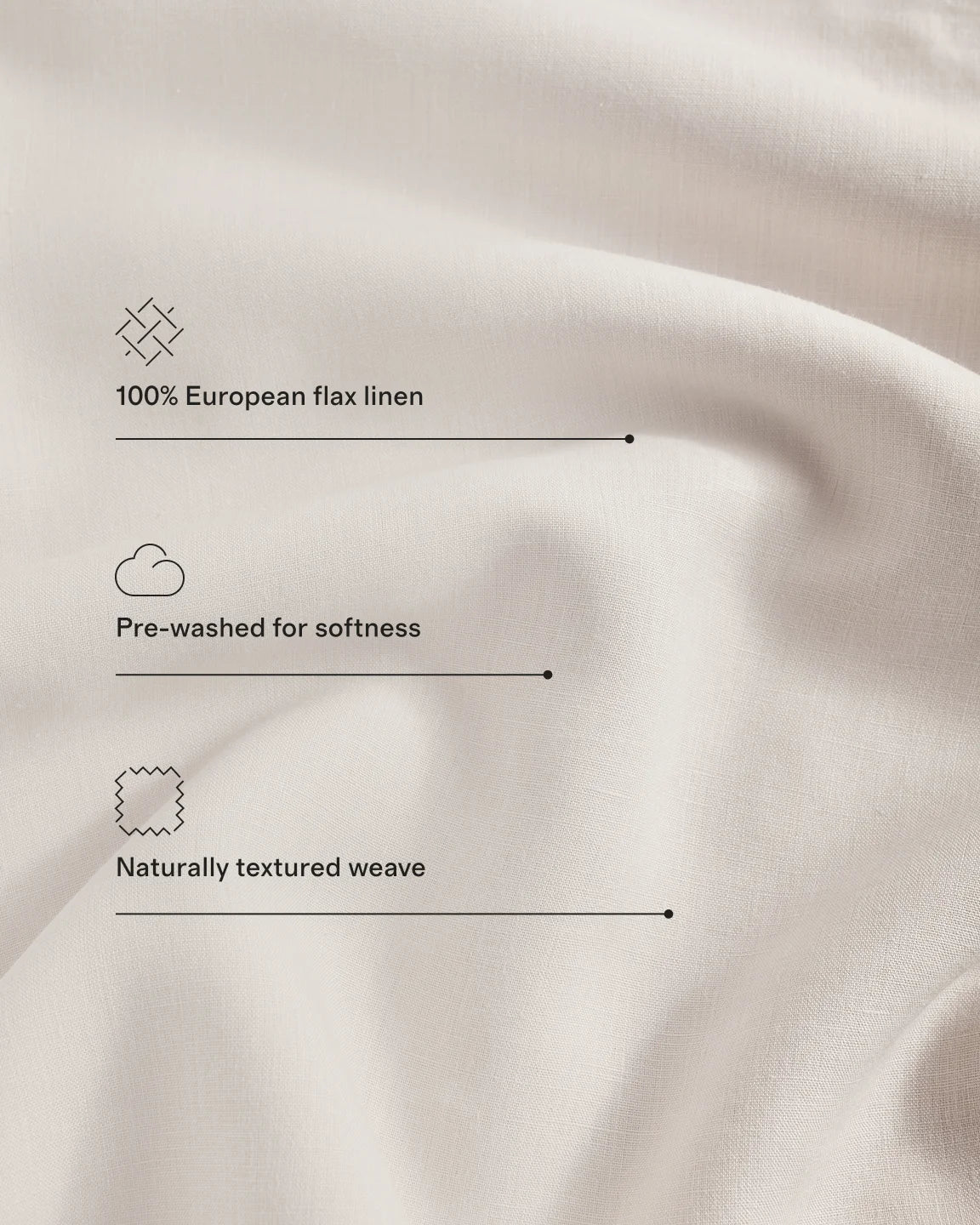 European Linen Stripe Sheet Set - Twin / Natural/White Stripe