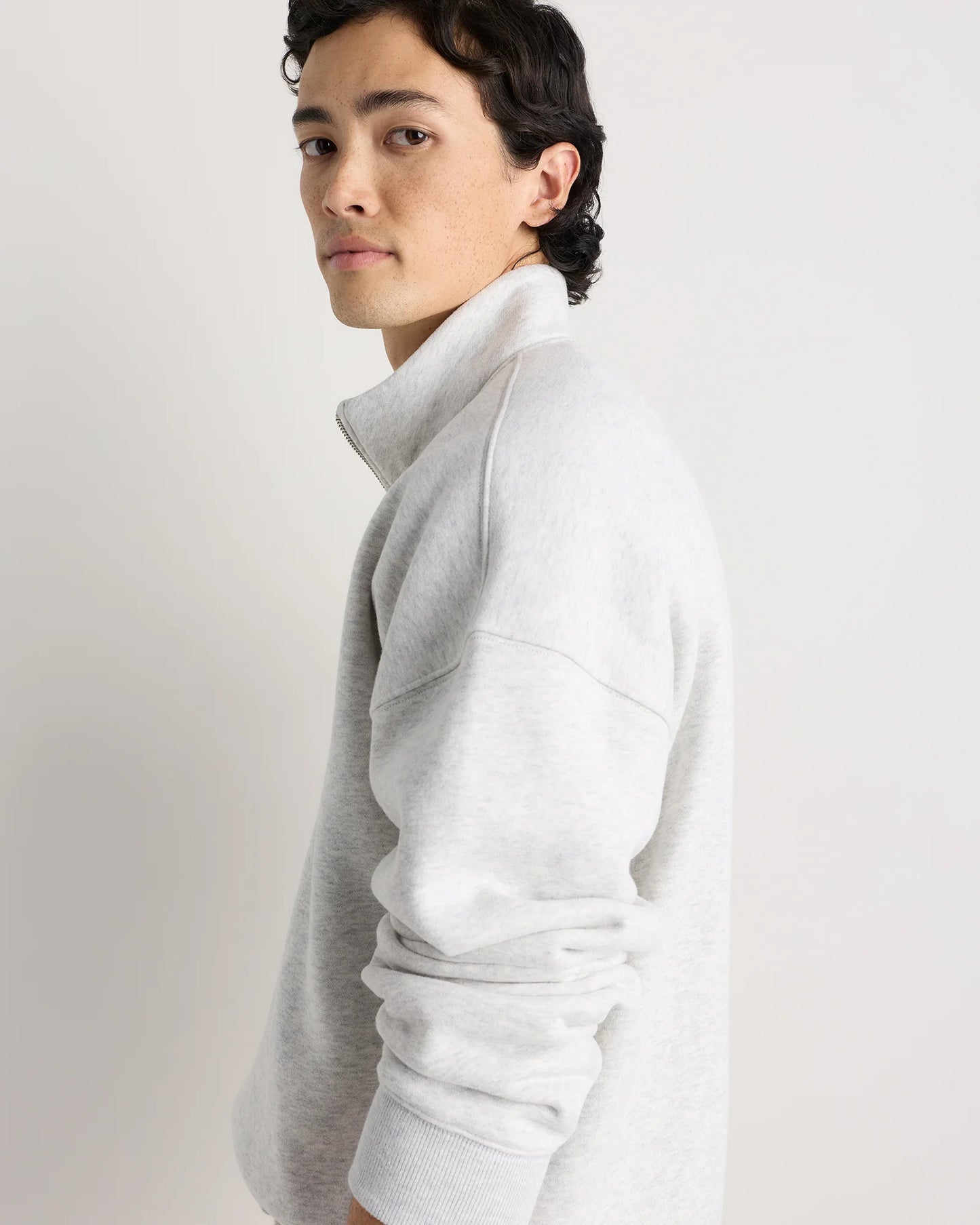 Everyday Fleece Quarter-Zip Sweatshirt - S / Coastal Sage