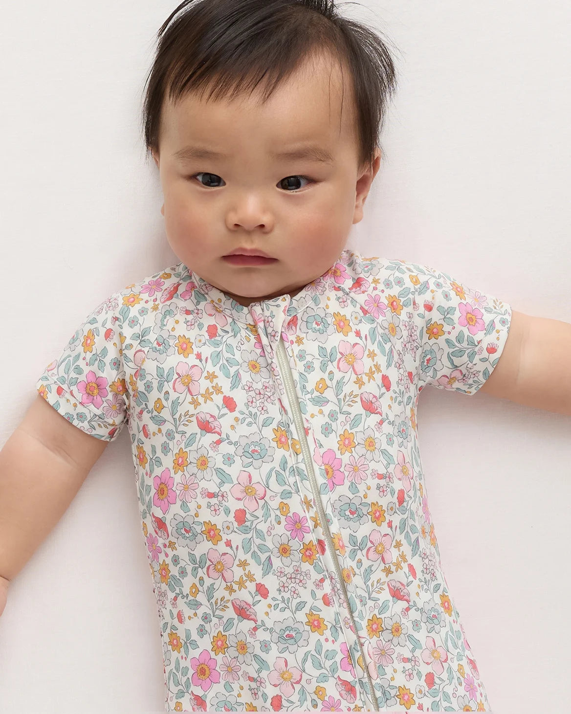 Bamboo Shortie Onesie Pajama - 0-3M / Blue Cars