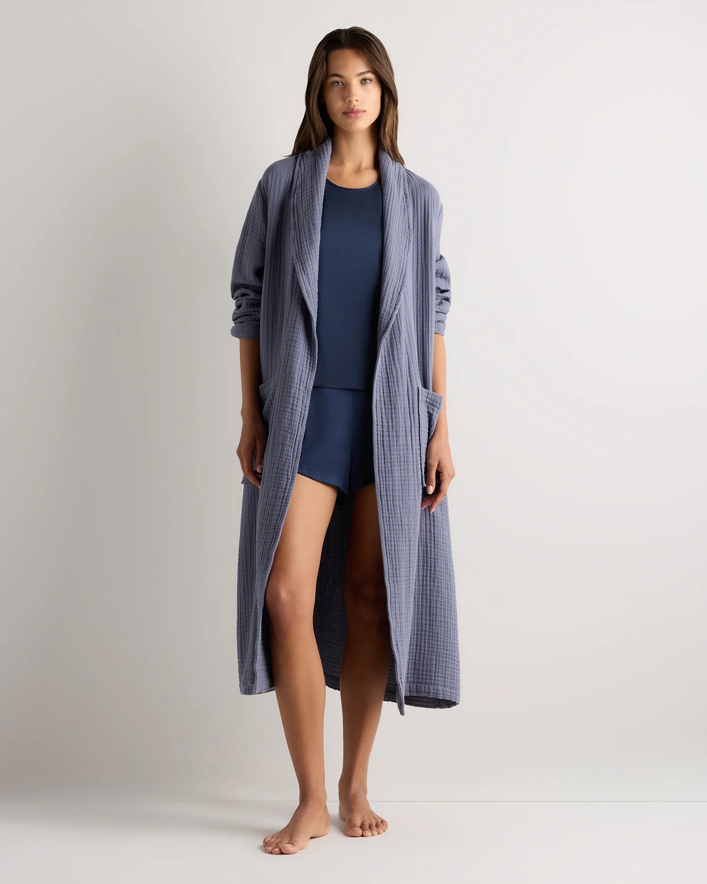 Soft Layered Turkish Cotton Robe - XS / White